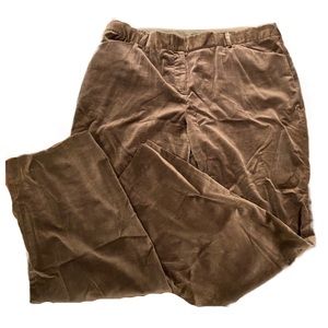Brown Velvet Context Pants Size 16W